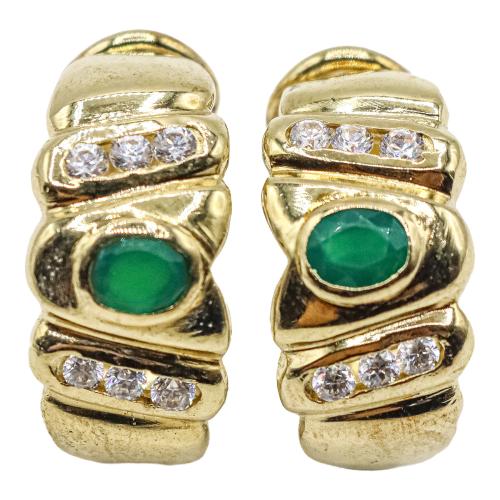 PENDIENTES DE PLATA CON CIRCONITAS DE COLOR