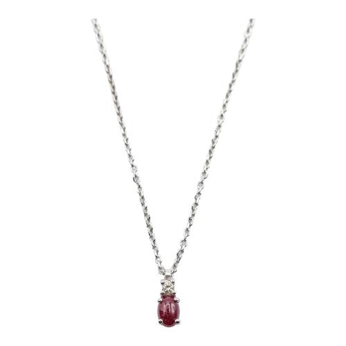 COLGANTE CON RUBÍ Y BRILLANTE
