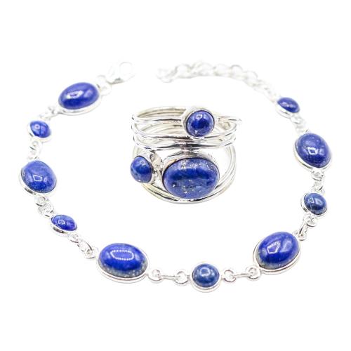 ANILLO Y PULSERA CON LAPISLÁZULI