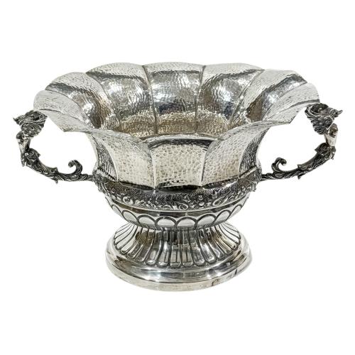 CENTRO DE MESA EN PLATA DE MEDIADOS DEL S.XX