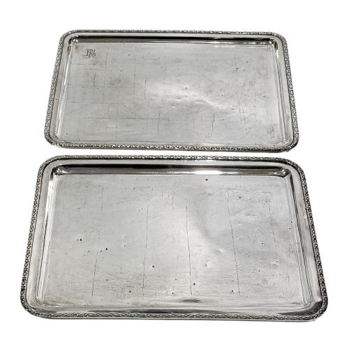 DOS BANDEJAS DE PLATA DEL PRIMER TERCIO DE S. XX 