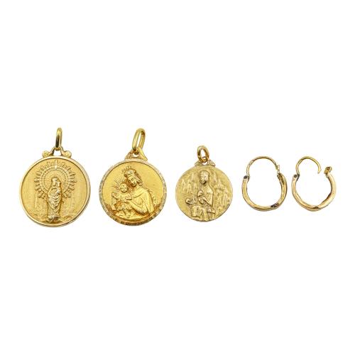 CONJUNTO DE MEDALLAS DEVOCIONALES, DE MEDIADOS S.XX
