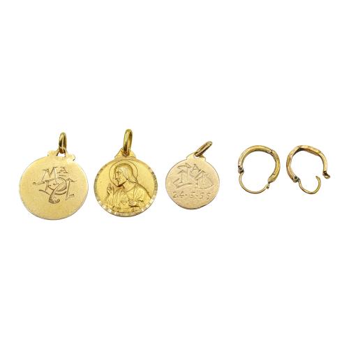 CONJUNTO DE MEDALLAS DEVOCIONALES, DE MEDIADOS S.XX