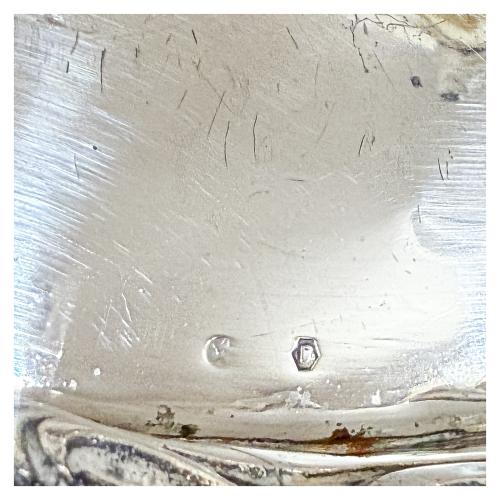 CENTRO DE MESA CALADO EN PLATA DE MEDIADOS DEL S.XX