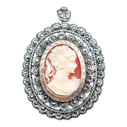 BROCHE COLGANTE CAMAFEO DE MEDIADOS S.XX