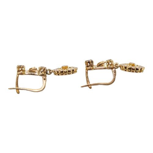 PENDIENTES CON DIAMANTES DE PPS. DEL S.XX