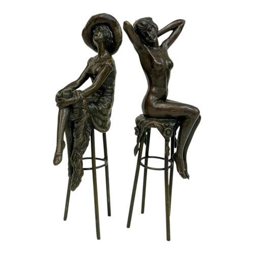DOS FIGURAS EN BRONCE DEL ÚLTIMO TERCIO DE SIGLO XX