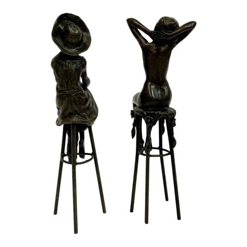 DOS FIGURAS EN BRONCE DEL ÚLTIMO TERCIO DE SIGLO XX
