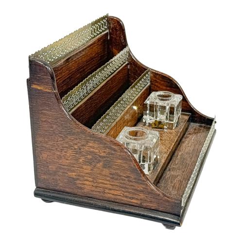 ARCHIVADOR CON TINTEROS PRIMERA MITAD DEL SIGLO XX
