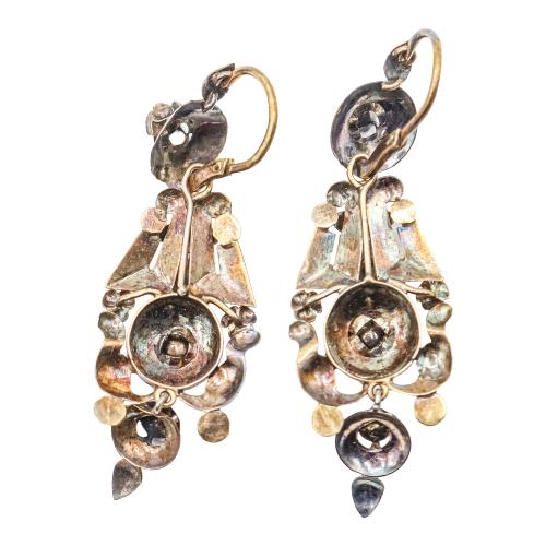 PENDIENTES CON DIAMANTES DEL S.XIX
