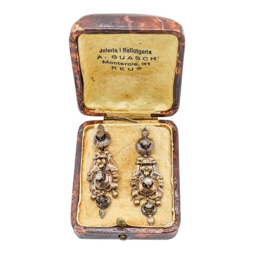 PENDIENTES CON DIAMANTES DEL S.XIX