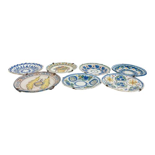  PLATOS DE CERÁMICA VALENCIANA DE FINALES DE S. XIX-XX