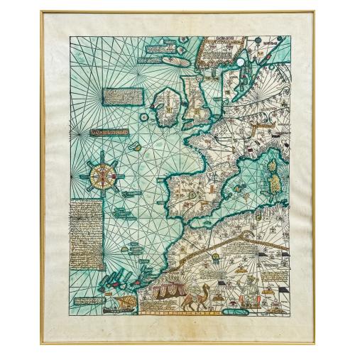 COLECCIÓN DE 6 MAPAS FACSIMIL DE ABRAHAM CRESQUES