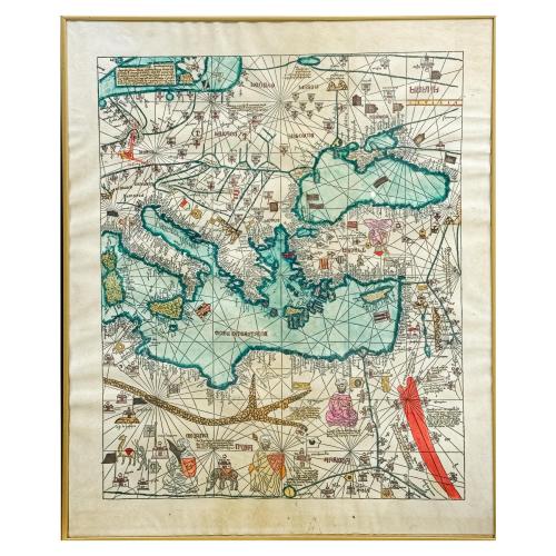 COLECCIÓN DE 6 MAPAS FACSIMIL DE ABRAHAM CRESQUES