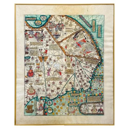 COLECCIÓN DE 6 MAPAS FACSIMIL DE ABRAHAM CRESQUES