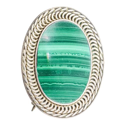 BROCHE CON MALAQUITA