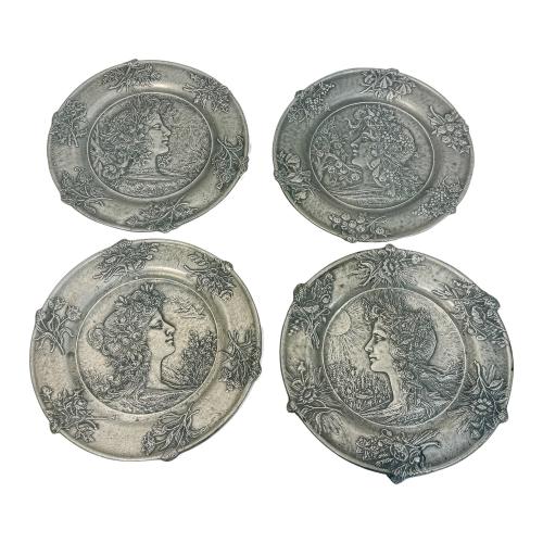 COLECCIÓN DE 4 PLATOS ART NOUVEAU