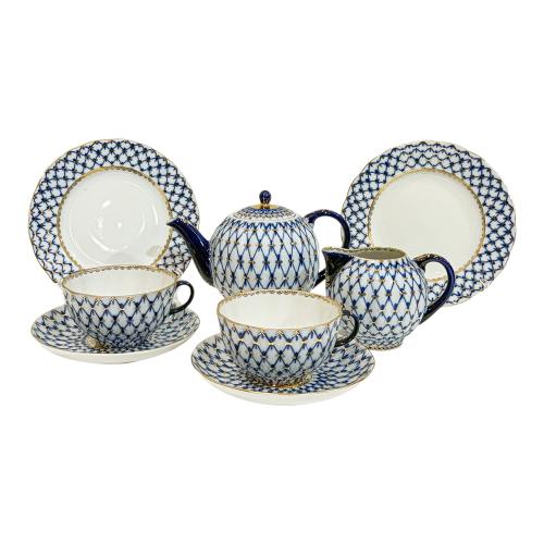 JUEGO TU Y YO EN PORCELANA RUSA DE ÚLTIMO TERCIO DE S. XX