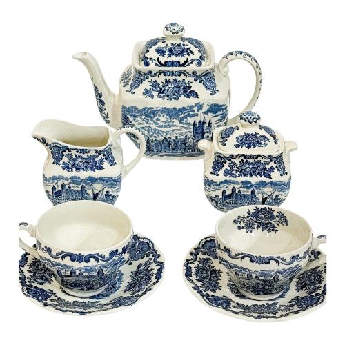 JUEGO DE TÉ INGLÉS DE MEDIADOS DE SIGLO XX