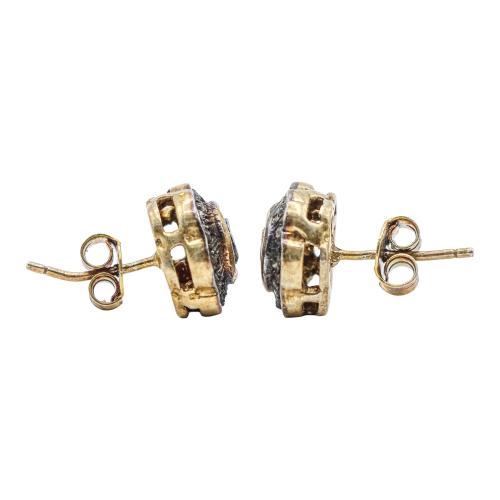 PENDIENTES ROSETÓN CON DIAMANTES 