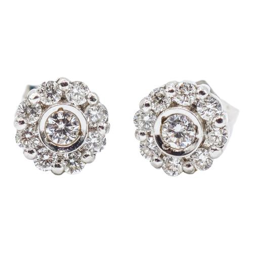 PENDIENTES ROSETONES CON BRILLANTES
