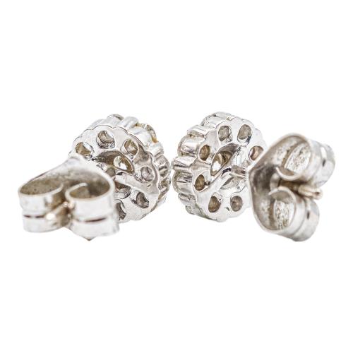 PENDIENTES ROSETONES CON BRILLANTES