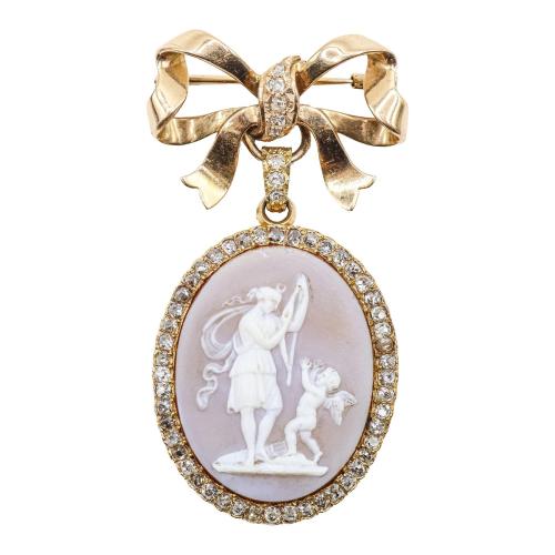 BROCHE CAMAFEO PORTA RETRATOS, DEL S.XIX