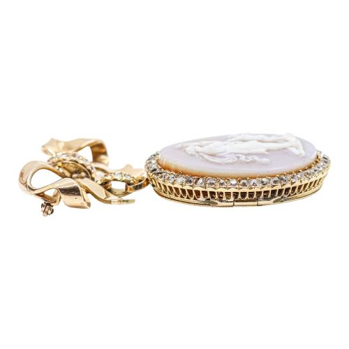 BROCHE CAMAFEO PORTA RETRATOS, DEL S.XIX
