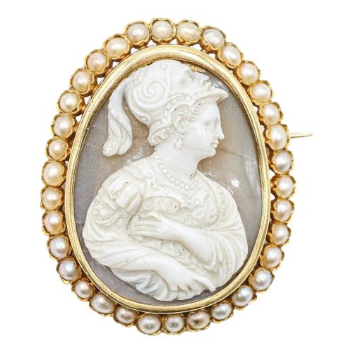 BROCHE CAMAFEO DEL S.XIX