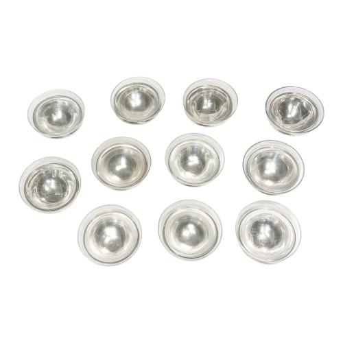 CONJUNTO DE BOLES EN PLATA Y CRISTAL 