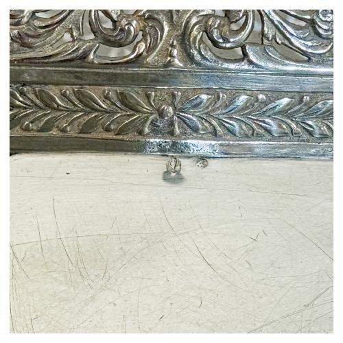 CENTRO DE MESA CALADO EN PLATA DE MEDIADOS DEL S.XX