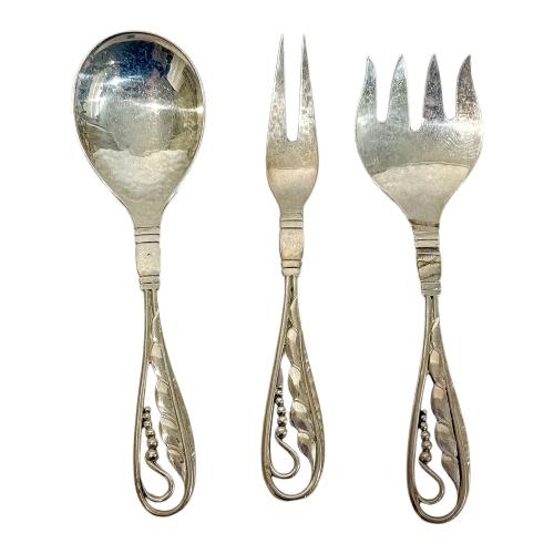 TRES CUBIERTOS DE PLATA GEORG JENSEN