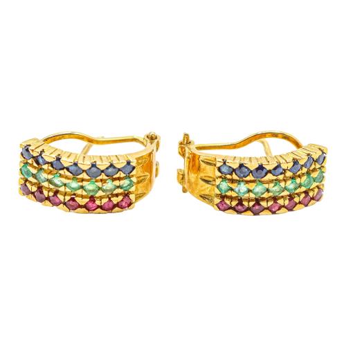 CONJUNTO CON ESMERALDAS, ZAFIROS Y RUBÍES