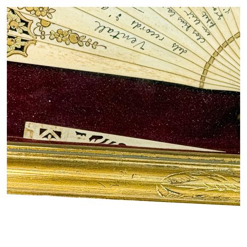 ABANICO FIRMADO POR EL POETA JOAN LLONGUERAS CIRCA 1930