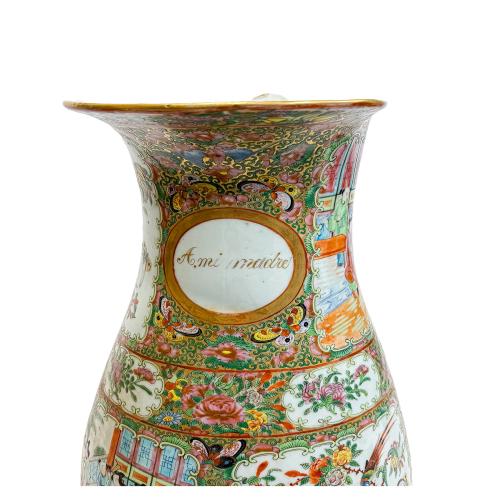 GRAN JARRA EN PORCELANA ORIENTAL DE FINALES DEL S.XIX