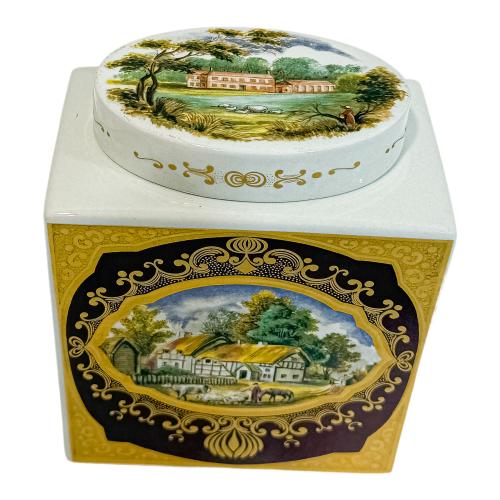 TARRO DE TE DE LOZA INGLESA DE MEDIADOS DE SIGLO XX