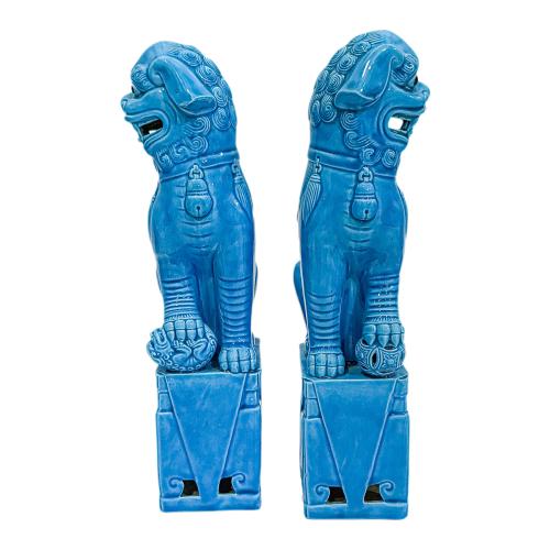 PAREJA DE LEONES FOO DE MEDIADOS DE SIGLO XX