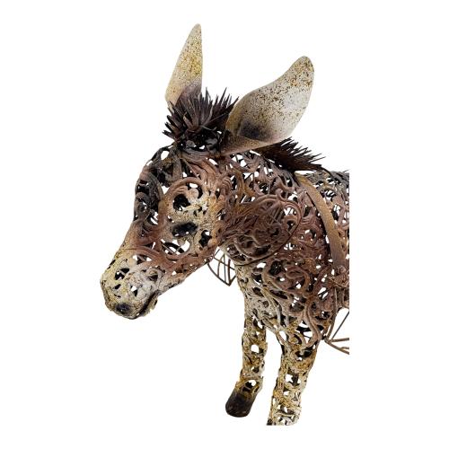 FIGURA DE BURRO CON ALFORJAS DE FINALES DES. XX