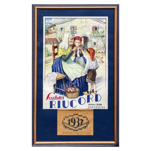 CARTEL DE CHOCOLATE RIUCORD DE 1937