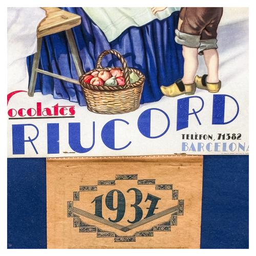 CARTEL DE CHOCOLATE RIUCORD DE 1937