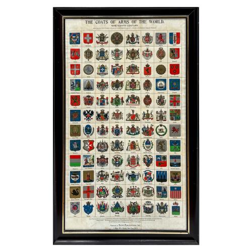 CARTEL CON ESCUDOS DE DISTINTOS ESTADOS