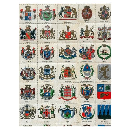 CARTEL CON ESCUDOS DE DISTINTOS ESTADOS