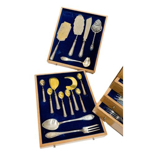 CUBERTERIA DE PLATA DE MEDIADOS DE SIGLO XX