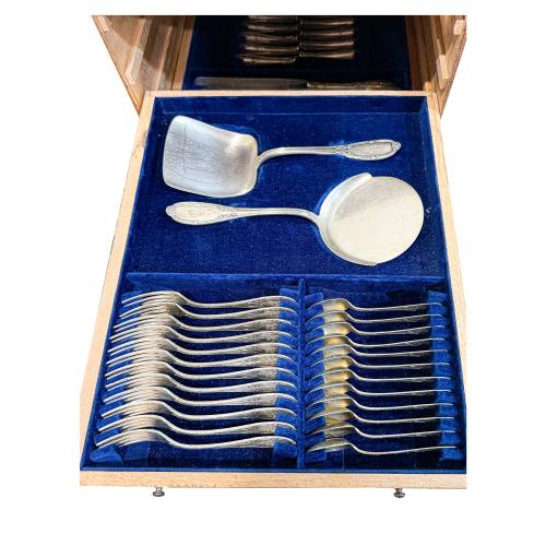 CUBERTERIA DE PLATA DE MEDIADOS DE SIGLO XX