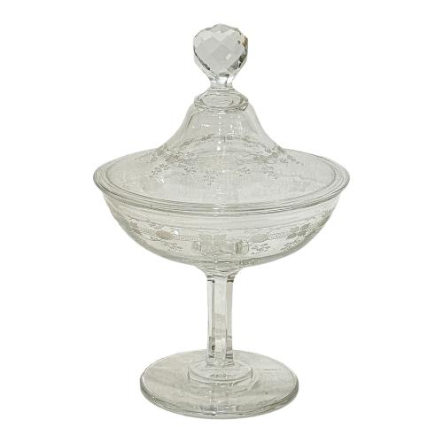 BOMBONERA DE CRISTAL DE PRINCIPIOS SIGLO XX