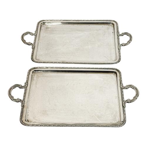 DOS PEQUEÑAS BANDEJITAS EN PLATA DEL PRIMER TERCIO S.XX