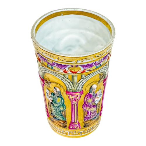 JARRÓN EN PORCELANA DE CAPODIMENTE DE MEDIADOS DEL S.XX