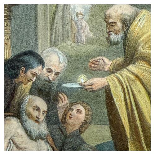 GRABADO RELIGIOSO ENMARCADO DEL S.XIX