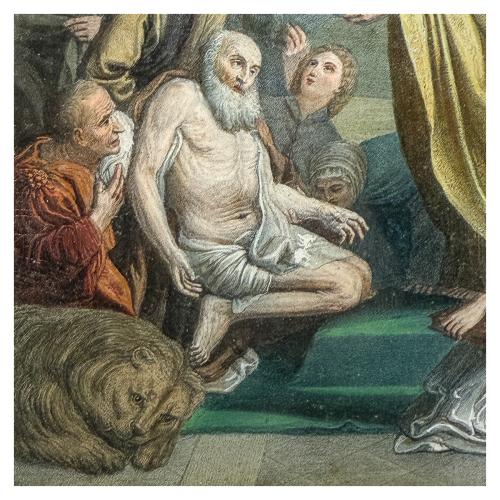 GRABADO RELIGIOSO ENMARCADO DEL S.XIX