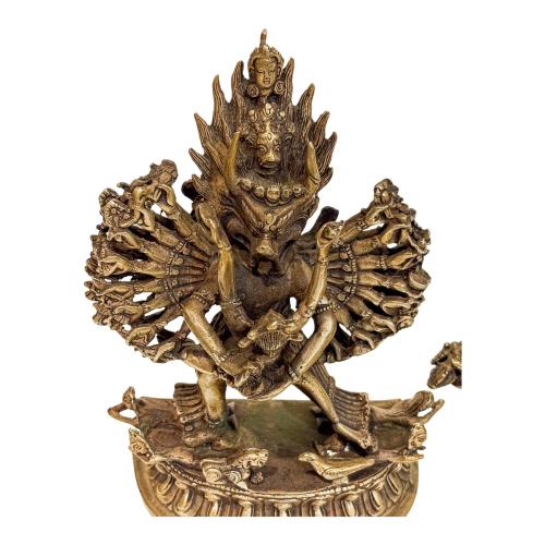 PAREJA DE ESCULTURAS EN BRONCE TIBETANO